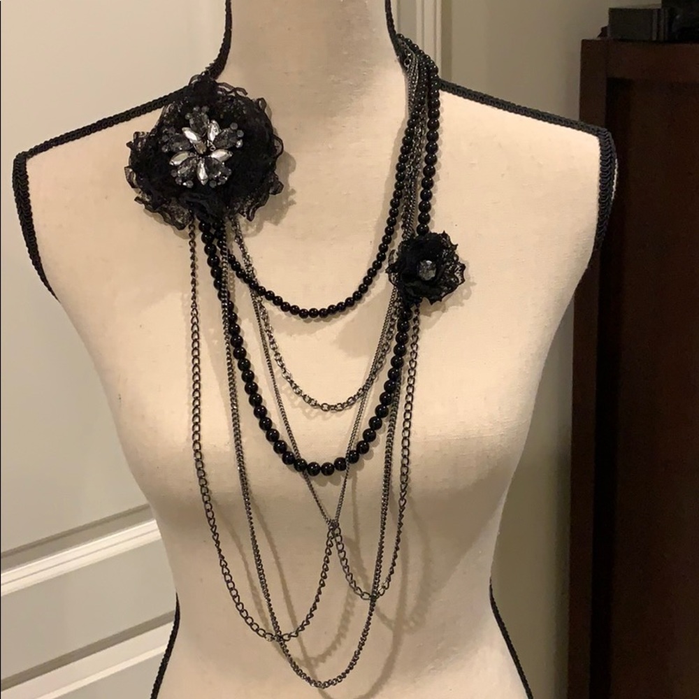 Black Long Necklace